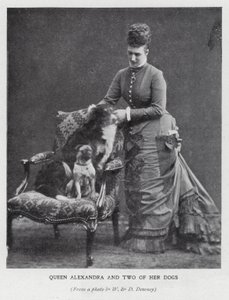 Alexandra királynő és két kutyája (f/w fotó) alkotó: English Photographer