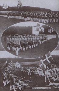 Az 1743-ban, az osztrák örökösödési háborúban Bajorországban vívott dettingeni csata újrajátszása (f/w fotó) alkotó: English Photographer