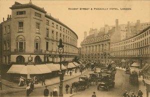 Regent Street és Piccadilly Hotel, London alkotó: English Photographer