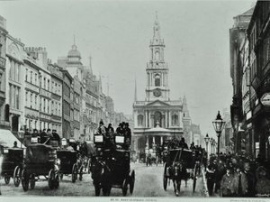 Saint Mary-le-Strand, Strand, Westminster LB: keletre nézve Saint Mary-le-Strand, 1895 alkotó: English Photographer