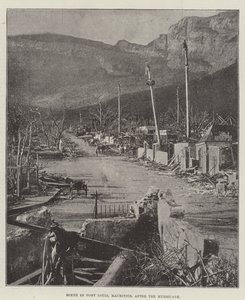 Jelenet a mauritiusi Port Louisban a hurrikán után alkotó: English Photographer