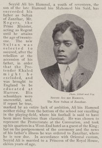 Seyyid Ali bin Hamoud, Zanzibár új szultánja alkotó: English Photographer