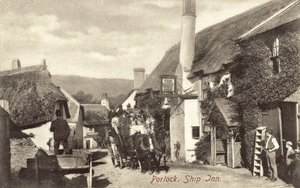 Ship Inn, Porlock (f/w fotó) alkotó: English Photographer