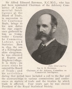 Sir A E Bateman, a Kereskedelmi Hírszerzés Tanácsadó Bizottságának elnöke alkotó: English Photographer
