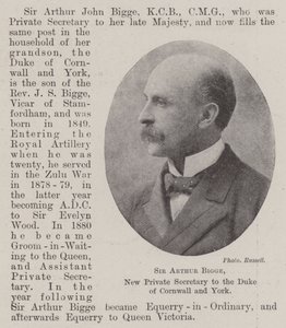 Sir Arthur Bigge, Cornwall és York hercegének új magántitkára alkotó: English Photographer