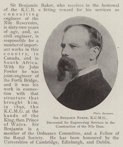 Sir Benjamin Baker, a KCMG, a Nílus-gát építésében nyújtott mérnöki szolgáltatásokért kitüntetést kapott alkotó: English Photographer