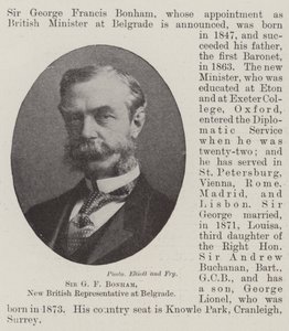 Sir G. F. Bonham, új brit belgrádi képviselő alkotó: English Photographer