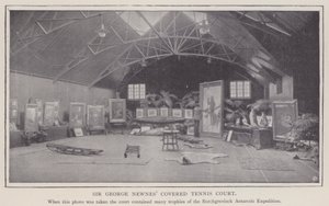 Sir George Newnes fedett teniszpálya (fekete-fehér fotó) alkotó: English Photographer