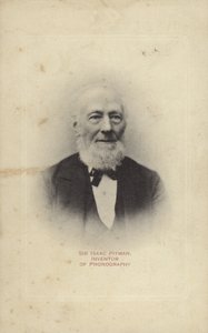 Sir Isaac Pitman (1813-1897), a Pitman gyorsírás angol feltalálója alkotó: English Photographer
