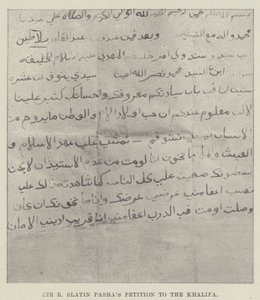 Sir R Slatin pasha petíció a Khalifához alkotó: English Photographer