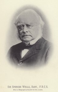 Sir Spencer Wells, Baronet, FRCS (fekete-fehér fotó) alkotó: English Photographer