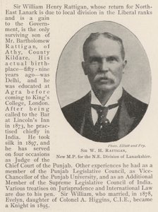 Sir W H Rattigan, a Lanarkshire NE részlegének új képviselője alkotó: English Photographer