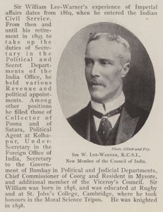 Sir W Lee-Warner, KCSI, az Indiai Tanács új tagja alkotó: English Photographer