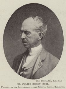 Sir Walter Gilbey, Baronet, a Royal Agricultural Society Show elnöke, Leicester alkotó: English Photographer