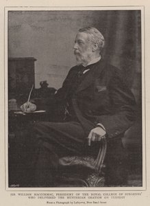 Sir William MacCormac, a Royal College of Surgeons elnöke, aki kedden tartotta Hunterian beszédet alkotó: English Photographer