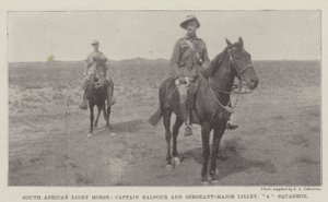 Dél-afrikai könnyű ló, Balfour kapitány és Lilley őrmester, egy osztag alkotó: English Photographer