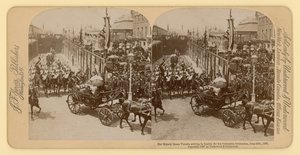 Viktória királynő gyémántjubileumának sztereográfiai lenyomata alkotó: English Photographer