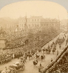Viktória királynő gyémántjubileumának sztereográfiai lenyomata alkotó: English Photographer
