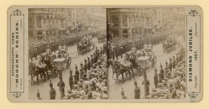 Viktória királynő gyémántjubileumának sztereoszkópikus lenyomata, 1897. június 28 alkotó: English Photographer
