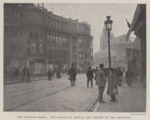 A brüsszeli zavargások, a Maison du Peuple, az Agitáció Központja alkotó: English Photographer
