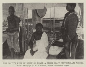 Benin fogságba esett királya a Niger Coast Protectorate hajó fedélzetén alkotó: English Photographer