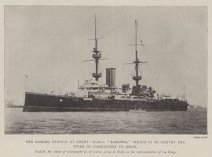 The Coming Durbar Delhiben, HMS Renown, amely Connaught hercegét Indiába szállítja alkotó: English Photographer