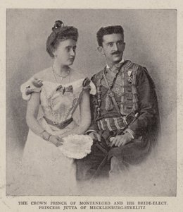 Montenegró trónörököse és menyasszonya, Jutta Mecklenburg-Strelitz hercegnője alkotó: English Photographer