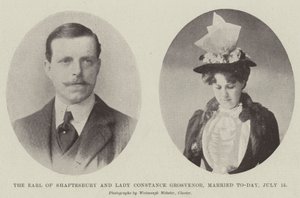 Shaftesbury grófja és Lady Constance Grosvenor összeházasodtak ma, július 15-én alkotó: English Photographer