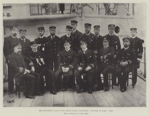 A Sierra Leone-i felkelők elleni expedíció, a HMS Fox tisztjei alkotó: English Photographer
