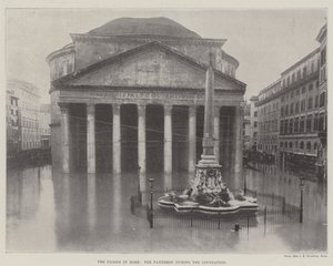 Az árvizek Rómában, a Pantheon az árvíz idején alkotó: English Photographer