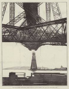 The Forth Bridge, Queensferry North Cantilever, alsó tag és Garvie Main Pier (1889. április)