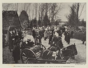 Henrik Battenbergi herceg temetése, 1896. február 5., a holttest érkezése a Whippingham templomba alkotó: English Photographer