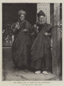 A tibeti nagyláma és kísérője alkotó: English Photographer