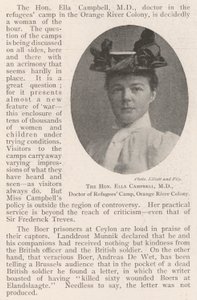 A tiszteletreméltó Ella Campbell, MD, Doctor of Refugees Camp, Orange River Colony alkotó: English Photographer