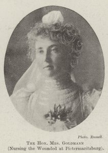 A tisztelt Goldmann asszony, a sebesülteket ápolja Pietermaritzburgban alkotó: English Photographer
