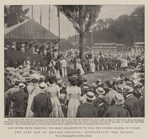 A Henley Regatta utolsó napja, a díjak kiosztása alkotó: English Photographer