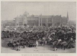 A város készítése, a reggeli piac, Johannesburg, Dél-Afrika
