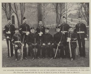 A Munster Fusiliers csapata, 1895-ben a Queens Arany Kupa nyertesei lövészetért a hadseregben alkotó: English Photographer