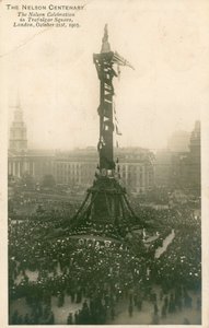 A Nelson-ünnep a Trafalgar Square-en, Londonban, 1905. október 21-én alkotó: English Photographer