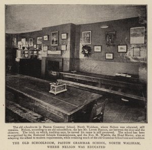 Old Schoolroom, Paston Grammar School, North Walsham, ahol Nelson tanult alkotó: English Photographer
