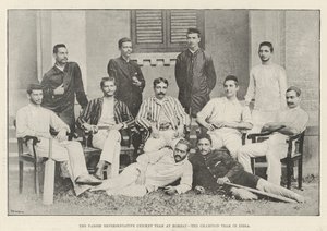 A Parsee képviselő krikettcsapata Bombayban, a bajnokcsapat Indiában alkotó: English Photographer