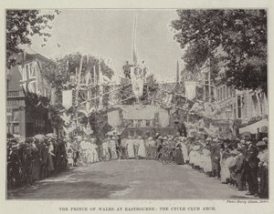A walesi herceg Eastbourne-ben, a Cycle Club Arch alkotó: English Photographer