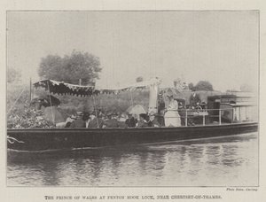 A walesi herceg a Penton Hook Locknál, Chertsey-on-Thames közelében alkotó: English Photographer