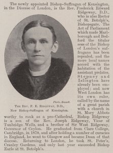 F E Ridgeway tiszteletes, DD, Kensington új püspöke-Suffragan alkotó: English Photographer