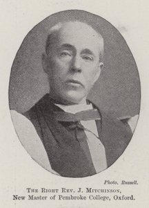 A jobb tiszteletes J Mitchinson, az oxfordi Pembroke College új mestere alkotó: English Photographer
