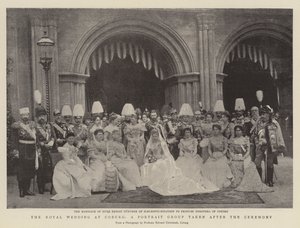 A királyi esküvő Coburgban, a szertartás után készült portrécsoport alkotó: English Photographer