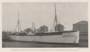 Az Orotava gőzhajó, amelynek fedélzetén a mór nagykövetség június 24-én Tilburyből Noreba hajózott. alkotó: English Photographer