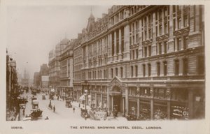The Strand, Hotel Cecil, London (fekete-fehér fotó) alkotó: English Photographer