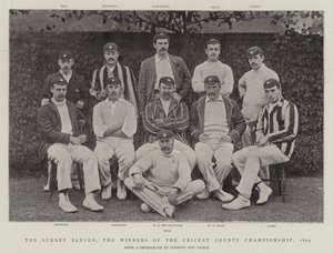A Surrey Eleven, a krikett megyei bajnokság győztesei, 1894 alkotó: English Photographer
