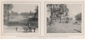 A Richmond Hill View fenyegetett eltorzítása, Twickenham építési munkái alkotó: English Photographer